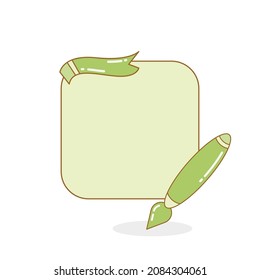 ilustración vectorial de tablero en blanco y pincel de pintura