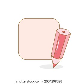 blank board and pencil vector illustration