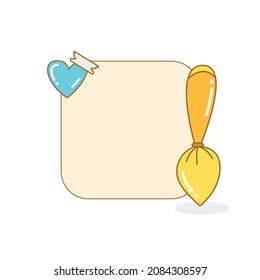 tabla en blanco y nota de recordatorio con ilustración de vector de pincel