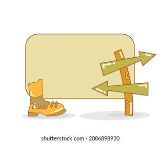 placa en blanco con ilustración de vector de inicio y señal