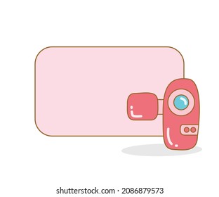tarjeta en blanco con icono de cámara de vídeo