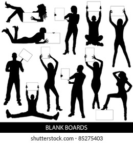 Blank boards silhouette