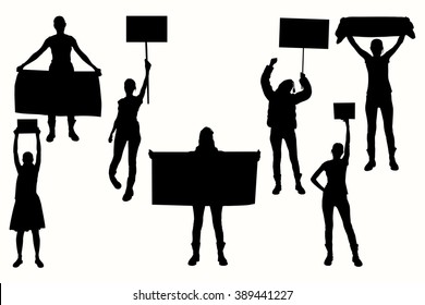 2,717 Silhouette Woman Holding Board Images, Stock Photos & Vectors ...