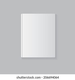 Blank book cover for design and branding. Vector illustration.