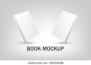 Blank book cover mockup. vector design illustration eps.10