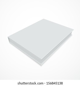 Blank book cover on white background - Vector illustration