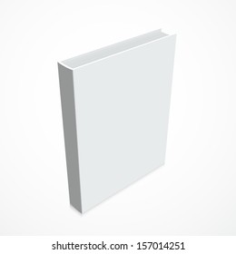 Blank book cover on white background - Vector illustration