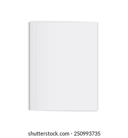 Blank book cover over on white background vector