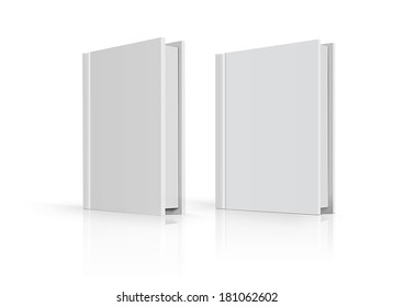 Blank book cover over white background. Vector illustration