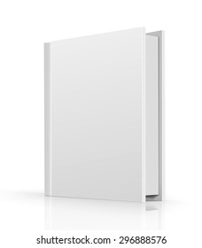 Blank Book Cover Over White Background Stock Vector (Royalty Free ...