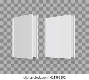 Blank Book Cover Over White Background