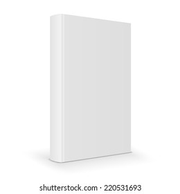 Blank book cover with spine. Vector illustration