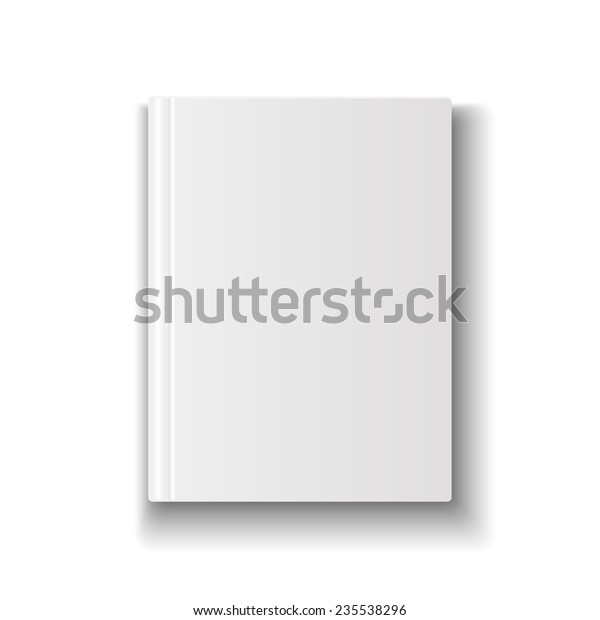 白い背景に柔らかい影と空の本の表紙テンプレート ベクターイラスト のベクター画像素材 ロイヤリティフリー