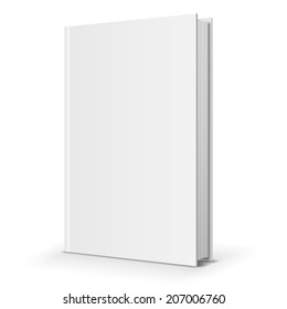 Blank  book cover template. Vector illustration.