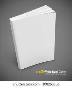 blank book cover vector illustration gradient mesh used EPS10. Transparent objects used for shadows and lights drawing.