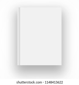 Blank book cover vector illustration gradient mesh. Isolated object for design and branding