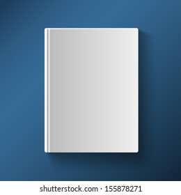 Blank book cover vector illustration gradient mesh. Isolated object for design and branding