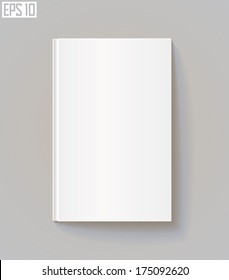 Blank book cover. Vector illustration. Eps 10