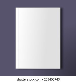 Blank book cover vector illustration gradient mesh. Isolated object for design and branding