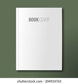 Blank book cover vector illustration gradient mesh. Isolated object for design and branding