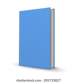 Blank book cover vector illustration gradient mesh. Isolated object for design and branding 