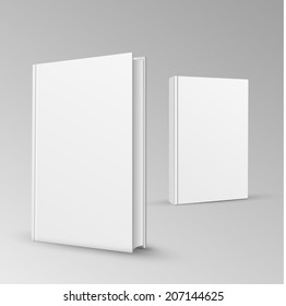 Blank book cover vector illustration gradient mesh. Isolated object for design and branding 