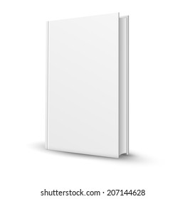 Blank book cover vector illustration gradient mesh. Isolated object for design and branding 