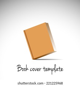 Blank book cover. Vector illustration. Transparent objects used for shadows and lights drawing.