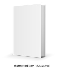 Blank book cover. Vector illustration over white background