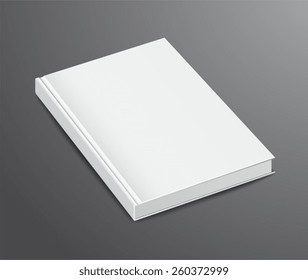 Blank Book Design Isolated on Dark Background, Hardcover