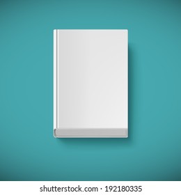 Blank book drawn in perspective. Isolated object for design and branding.