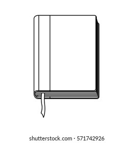 Blank book isolated icon vector illustration graphic design