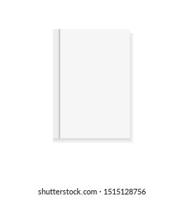 Blank Book Isolated On White Background Stock Vector (Royalty Free ...