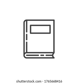 Blank Book line icon. linear style sign for mobile concept and web design. Cover book outline vector icon. Symbol, logo illustration. Vector graphics