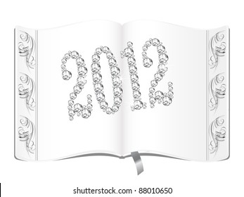 Blank book with number 2012