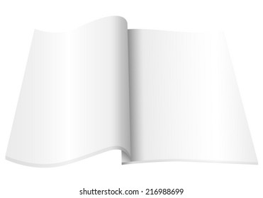Blank book on a white background.