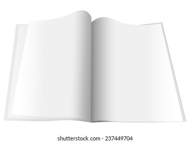 Blank book on a white background.