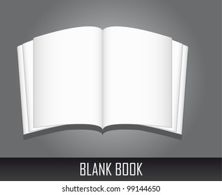 blank book over gray background. vector illustration