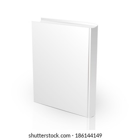 Blank book over white background 