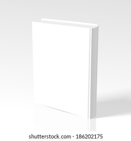 Blank book over white background 