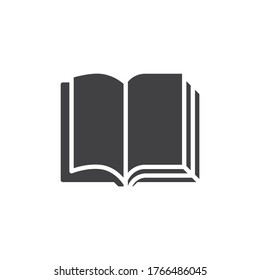 Blank book pages vector icon. filled flat sign for mobile concept and web design. Book open pages glyph icon. Symbol, logo illustration. Vector graphics