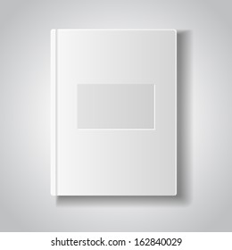 Blank book with white cover.