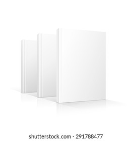 Blank books cover standing isolated  vector 