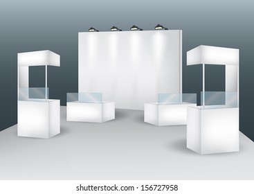 Blank Booth Event Display Vector