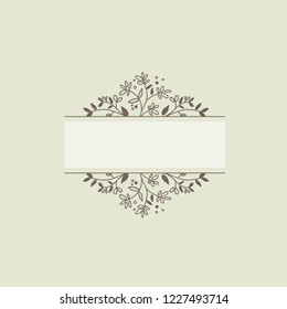 Vector de elemento de diseño de cuadro botánico en blanco