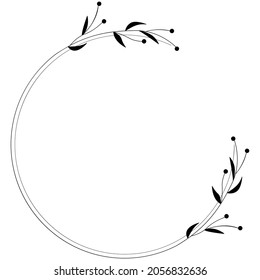 Blank botanical frame design. Leaf and floral Frame For Wedding Invitations, Greenery Clipart, Frame, Green PNG, logo and identity template.