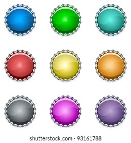 Blank bottle caps with place for Your text