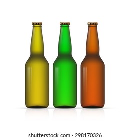 Blank Bottles on white background vector illustration
