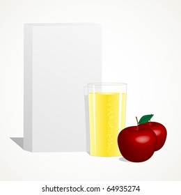 Blank box for apple juice