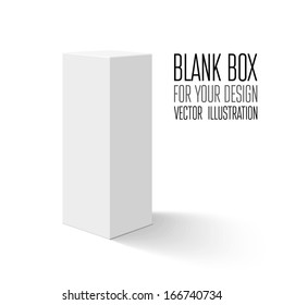 Blank Box Isolated On White Background. Vector Illustration